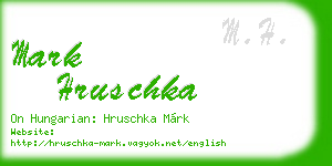 mark hruschka business card